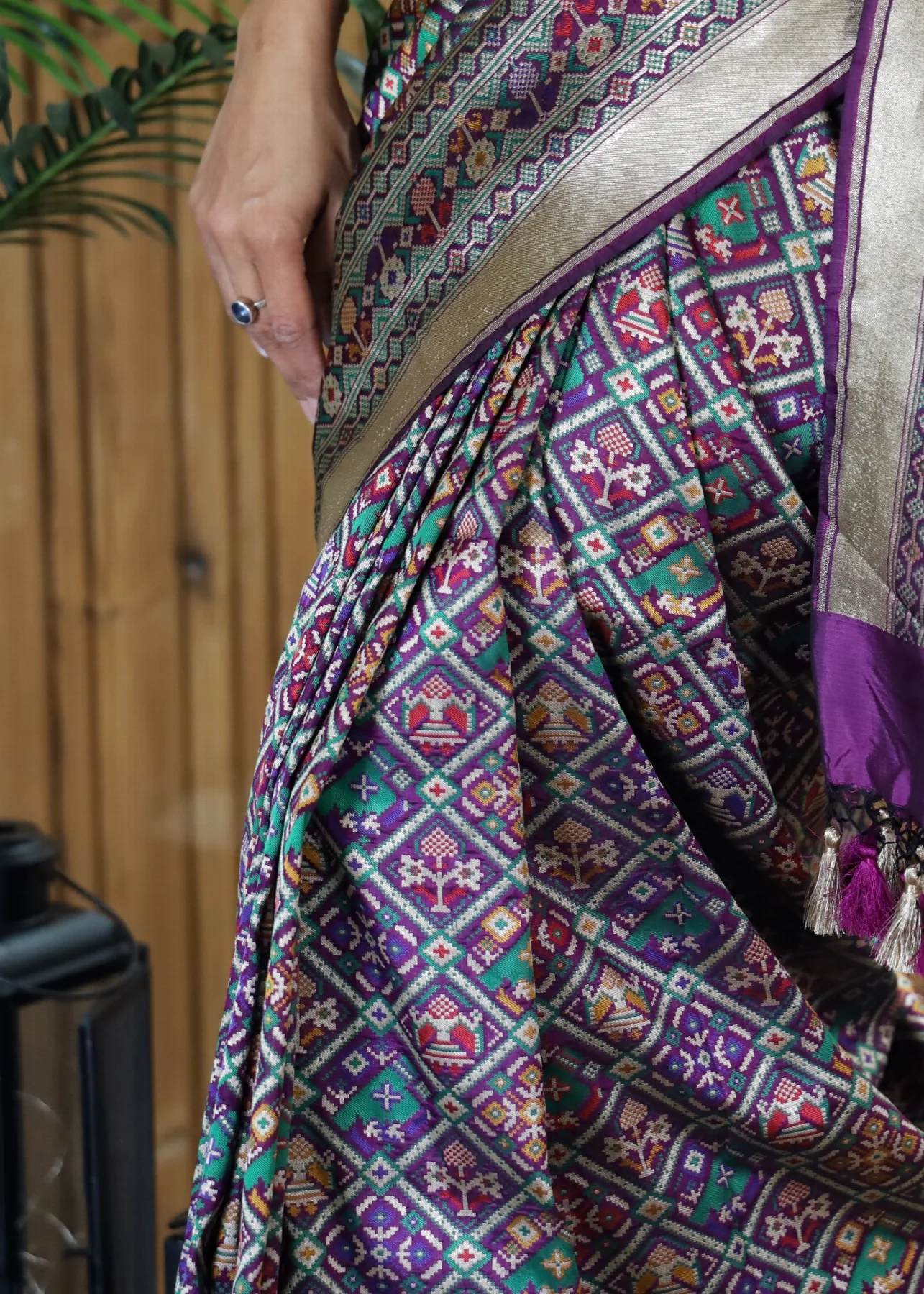Purple Pure Katan Patola - alternate